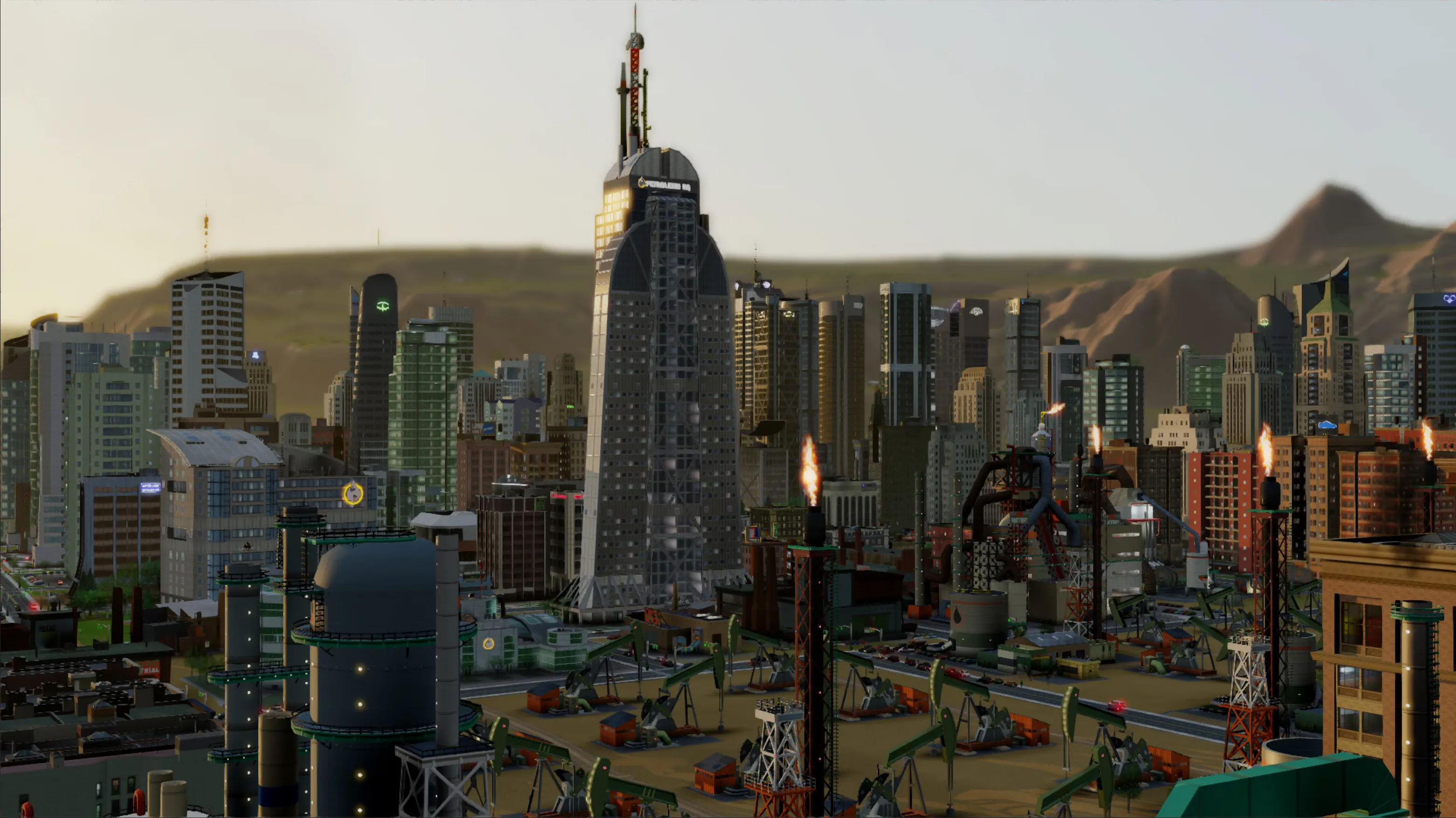 SimCity 2013 với hình ảnh một thành phố đang phát triển trong game, minh họa cho trải nghiệm chơi game