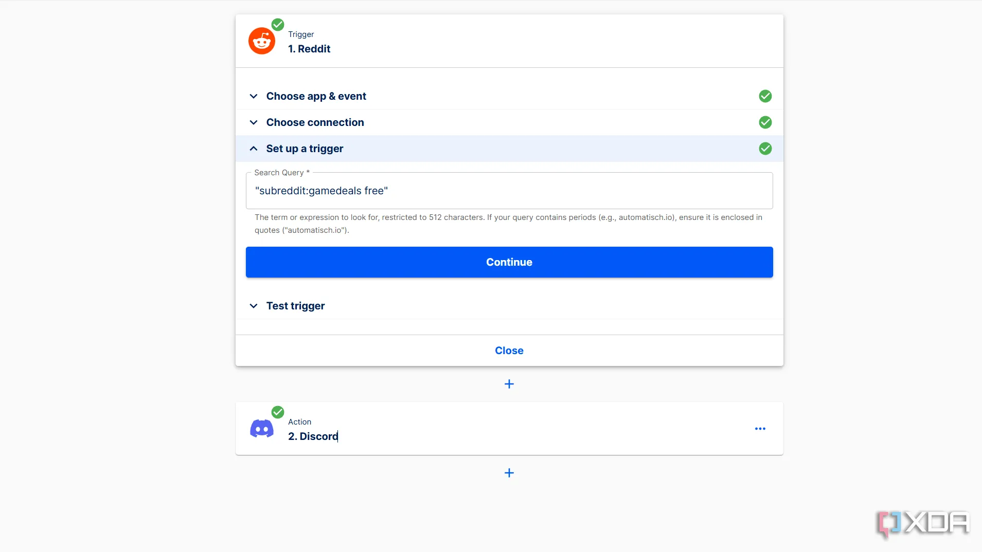 Sơ đồ luồng tự động hóa Reddit (Reddit Flow) được cấu hình trong Automatisch, cho thấy cách tạo các quy trình làm việc