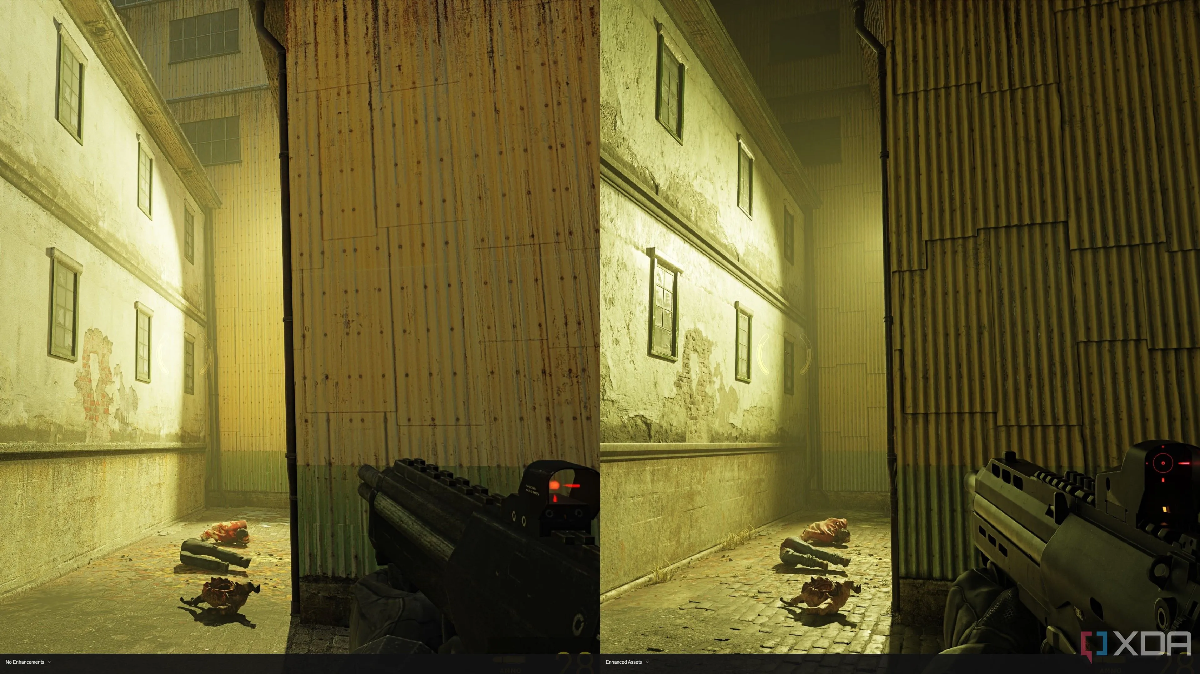 So sánh chất lượng môi trường và vật liệu trong Half-Life 2 RTX với bản gốc