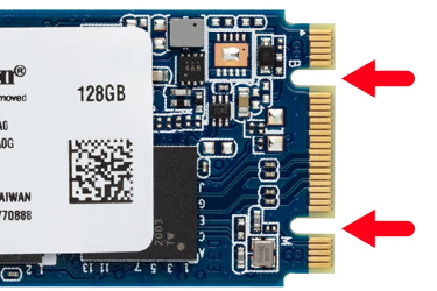 SSD M.2 SATA với phần chân cắm keying B+M