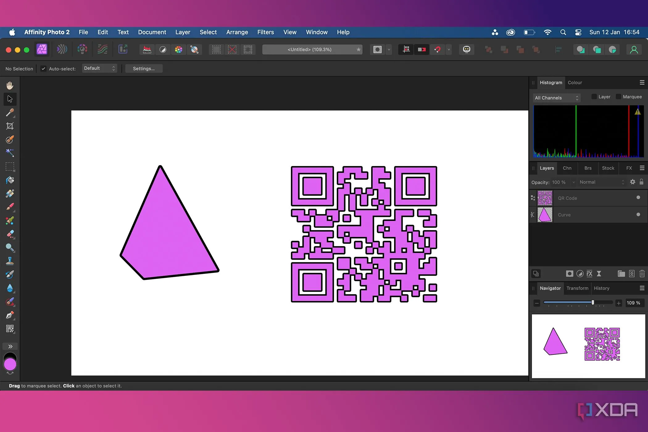 Sử dụng công cụ vector trực tiếp trong Affinity Photo