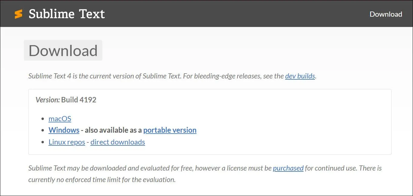Sublime Text hoạt động trên Windows, macOS và Linux