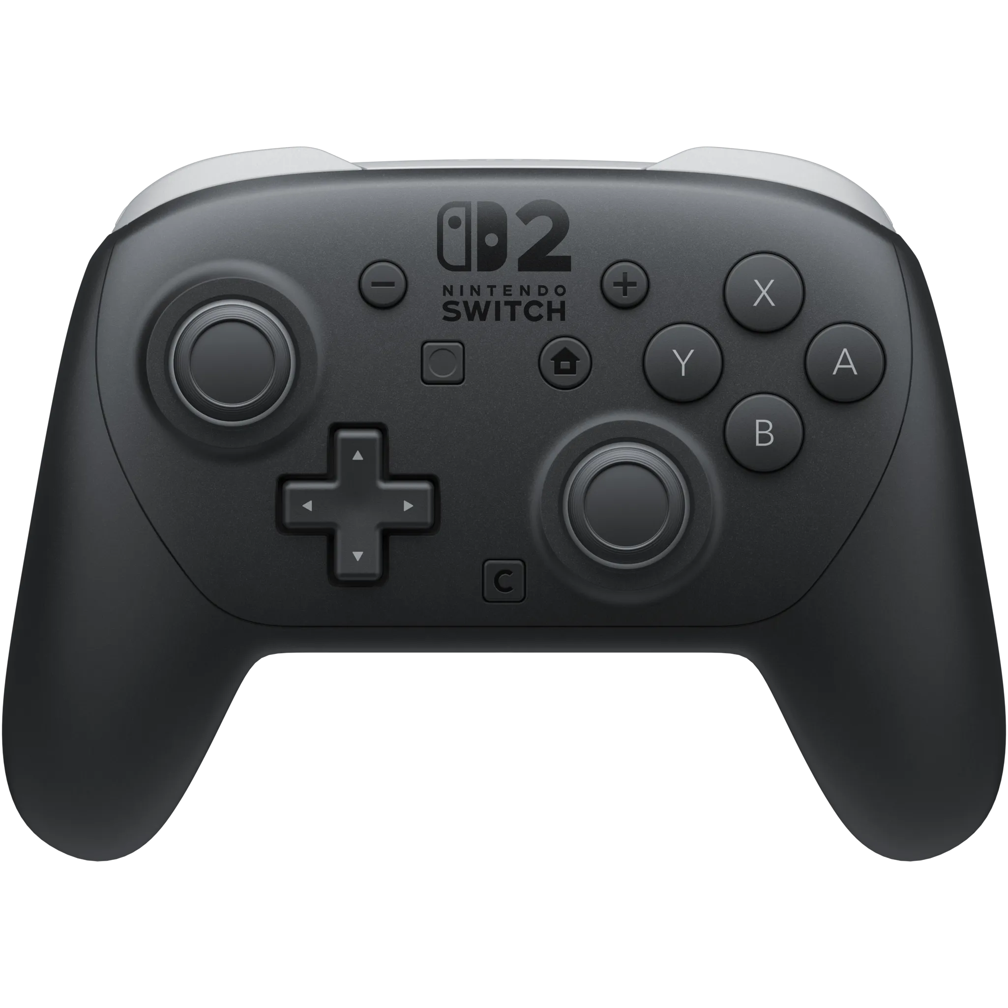 Tay cầm Nintendo Switch 2 Pro Controller màu đen, thiết kế công thái học mang lại trải nghiệm cầm nắm thoải mái.