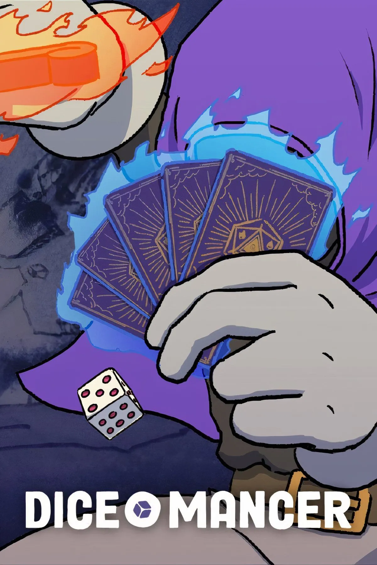 Thẻ bài và giao diện sử dụng One Die độc đáo trong game Diceomancer