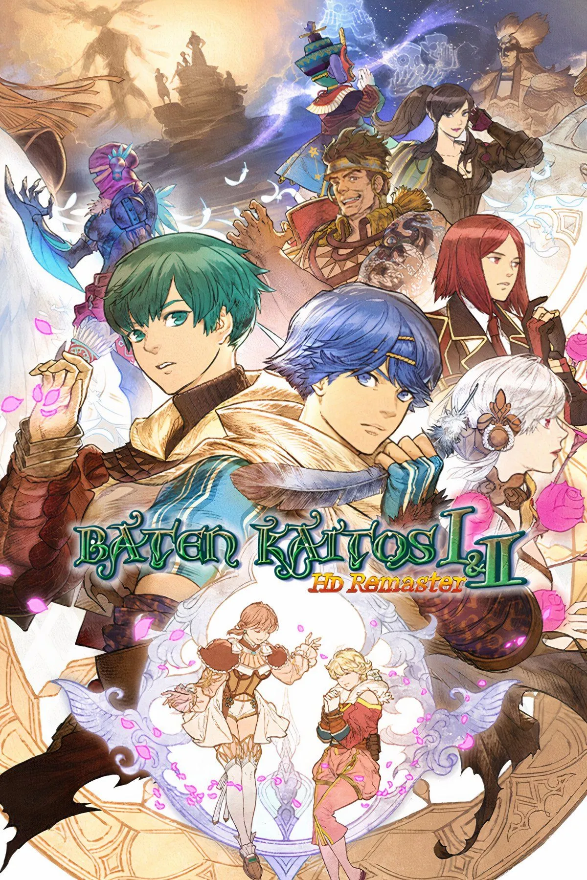 Thế giới đảo nổi trên không trung đầy màu sắc trong game JRPG Baten Kaitos, nổi bật với đồ họa độc đáo