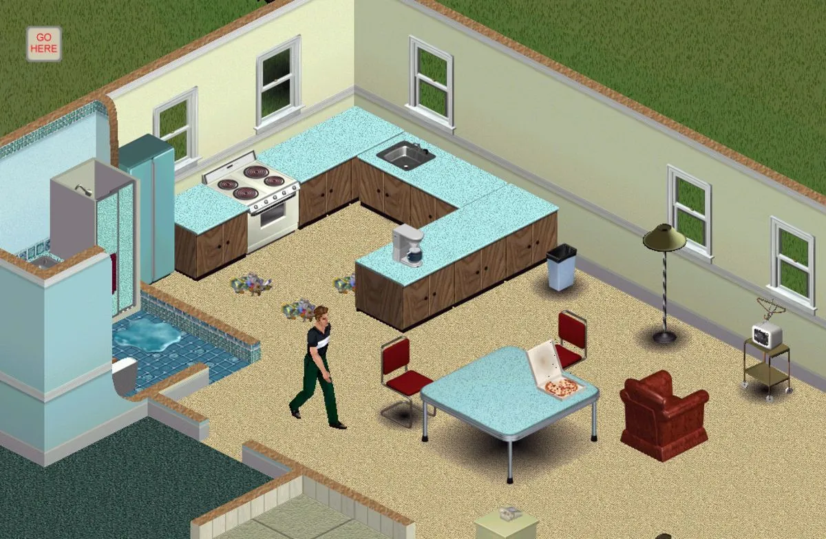 The Sims: Các Sim đang giao tiếp và hoạt động hàng ngày
