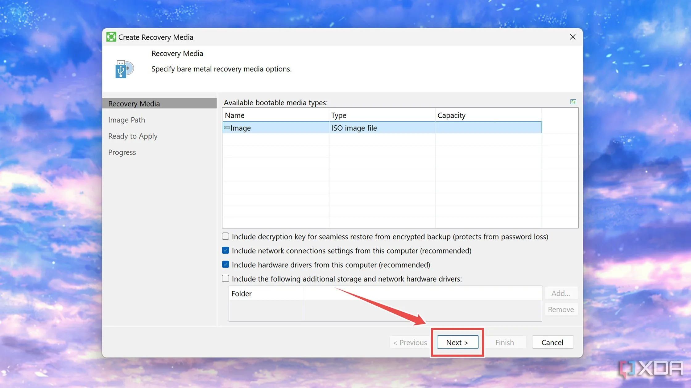 Tiến hành cài đặt Veeam Backup Agent, nhấn Next tại bước Recovery Media