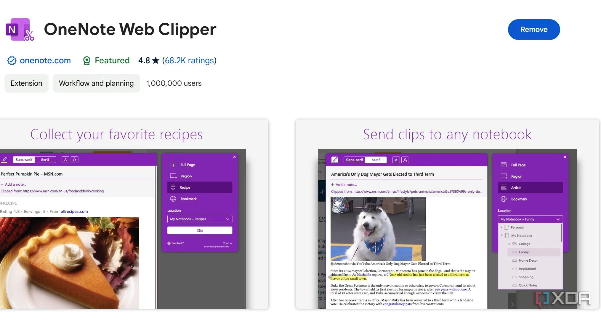Tìm kiếm 'OneNote Web Clipper' trên Chrome Web Store để cài đặt tiện ích mở rộng cho trình duyệt.