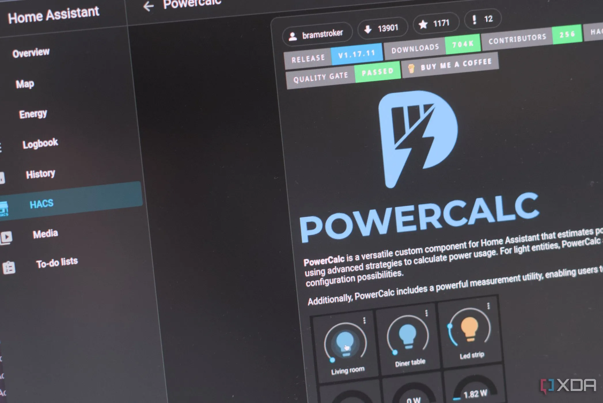 Tính năng PowerCalc của Home Assistant ước tính mức tiêu thụ điện năng