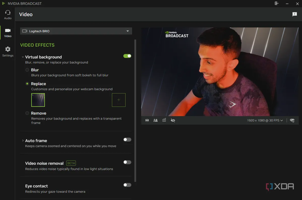 Tính năng xóa phông nền AI của Nvidia Broadcast ảnh hưởng hiệu suất streaming