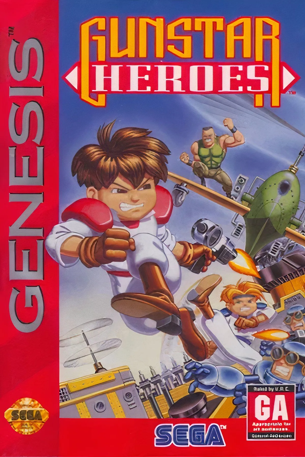 Tổng hợp hình ảnh gameplay và nhân vật của Gunstar Heroes, tựa game bắn súng màn hình ngang đình đám trên Sega Genesis