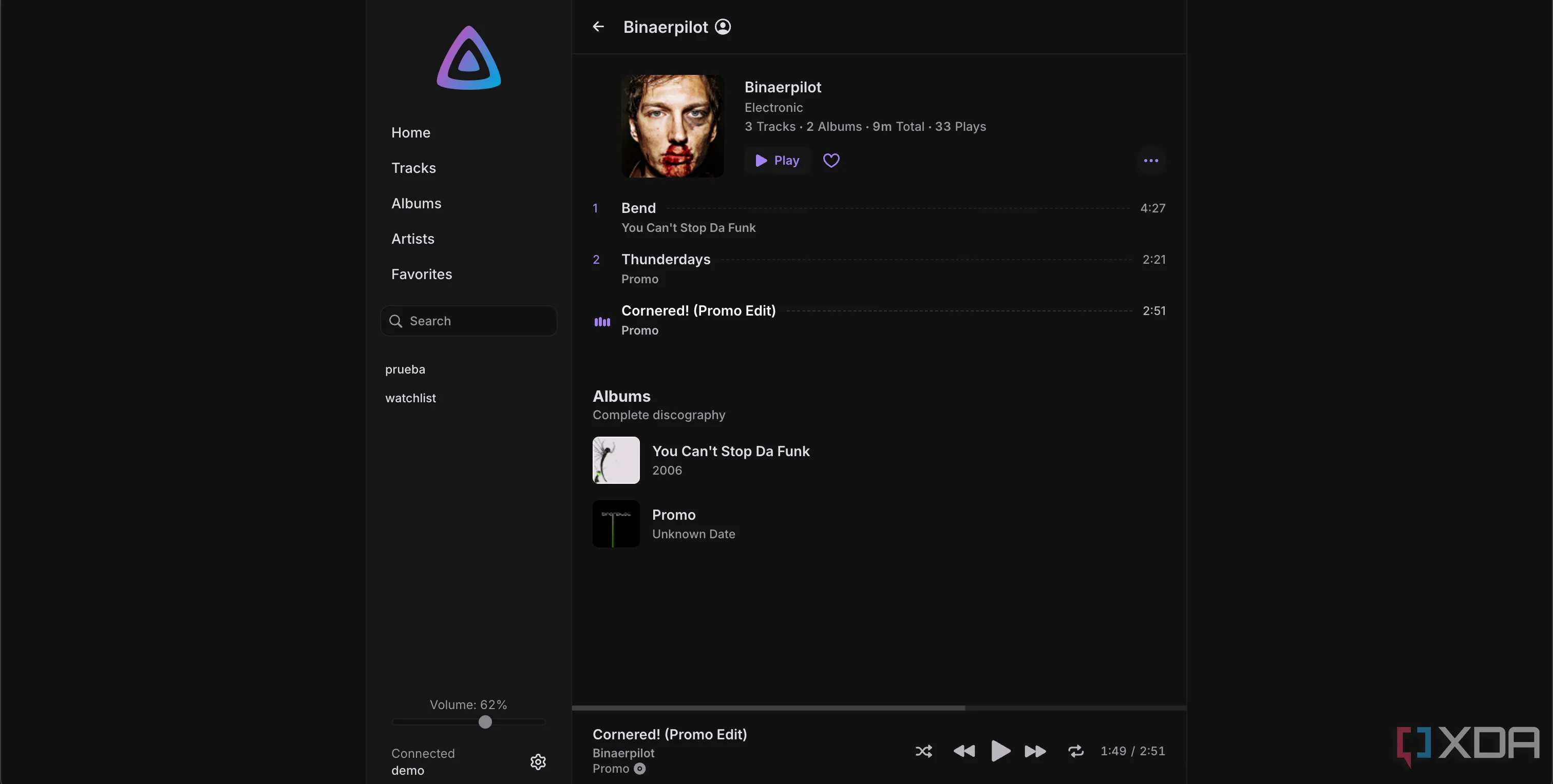 Tổng quan các bản nhạc trong Jelly Music App với giao diện hiện đại