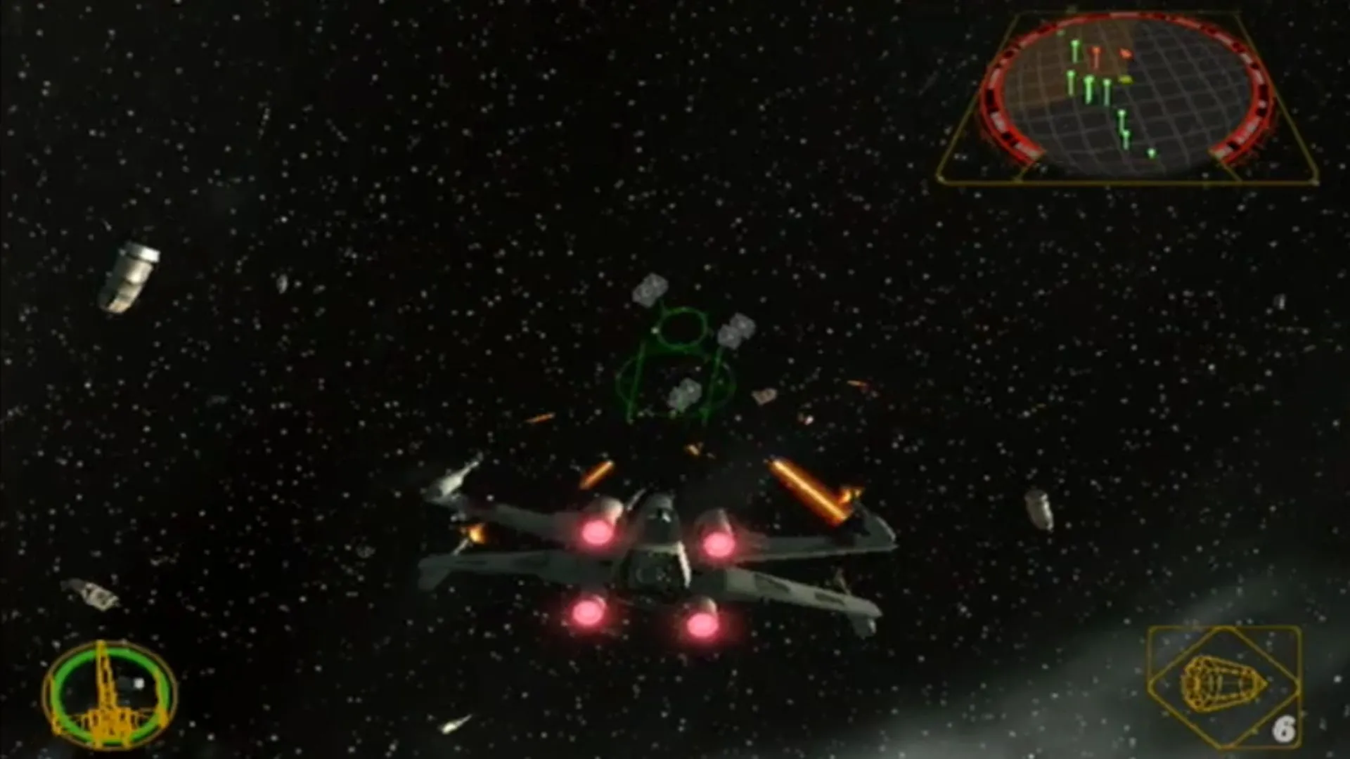 Trận chiến không gian hoành tráng với X-Wing và TIE Fighters trong Star Wars Rogue Squadron 2 Rogue Leader