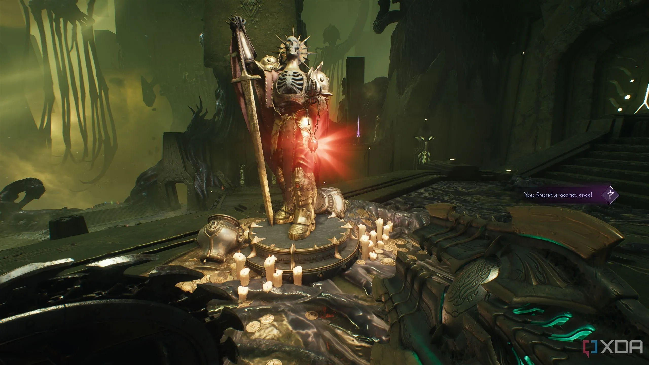 Tượng hồng ngọc đầu tiên trong khu vực bí mật 2 của Doom The Dark Ages Chapter 15