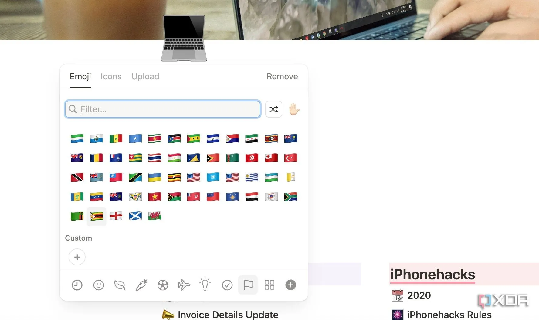 Tùy chọn tải lên emoji hoặc GIF tùy chỉnh cho trang Notion cá nhân