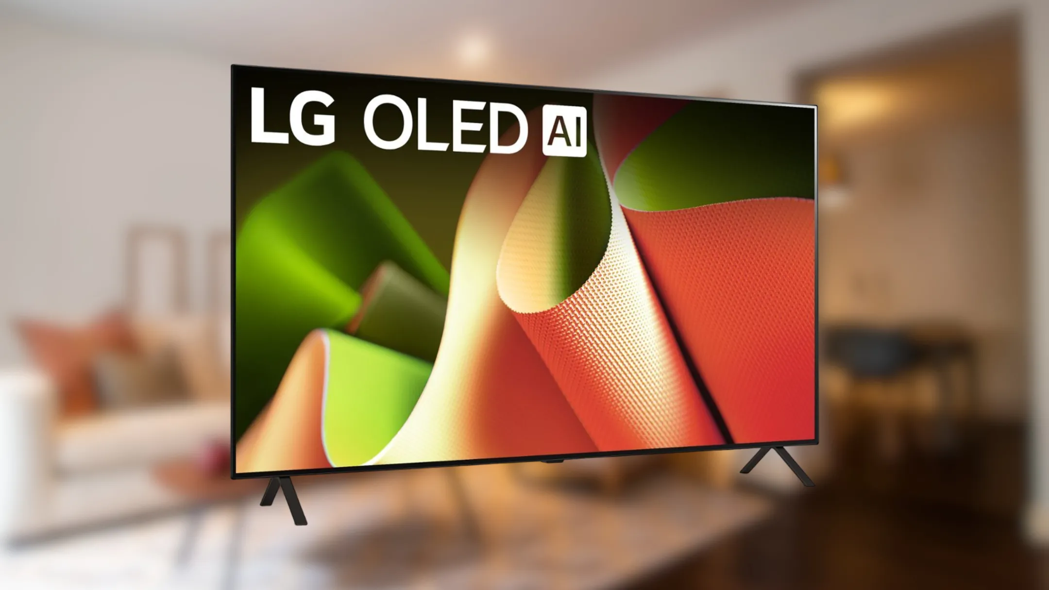 TV LG B4 Series OLED hiển thị logo 4K và webOS, làm nổi bật các tính năng thông minh