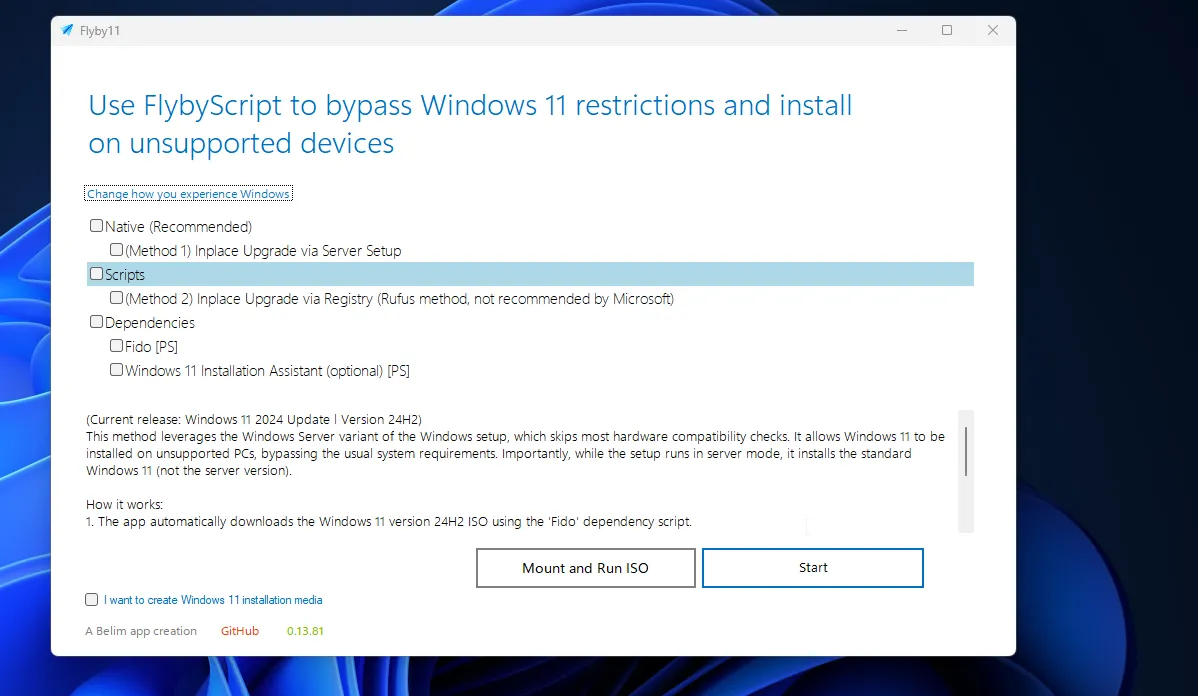 Ví dụ về Flyby11 bị Microsoft Defender gắn cờ