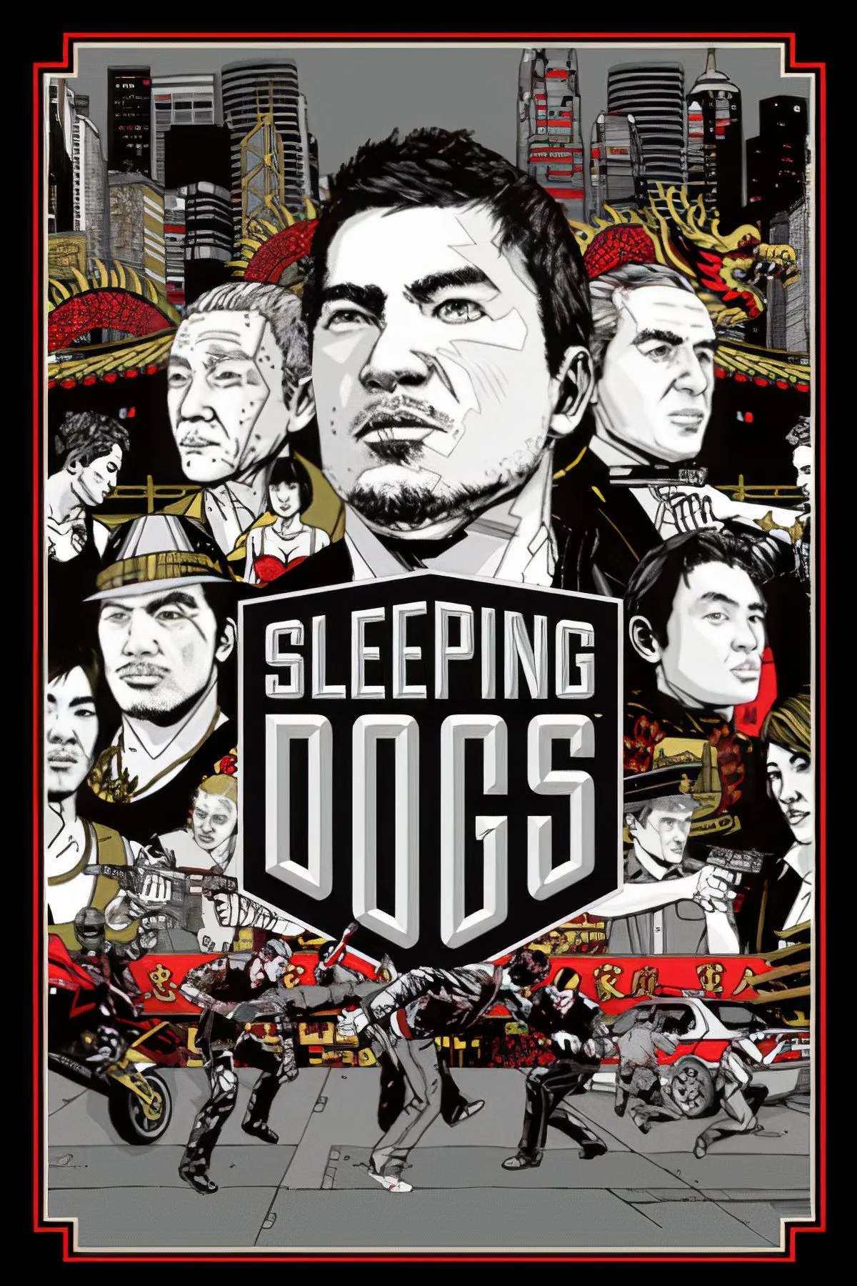 Wei Shen đối mặt với kẻ thù trong một cảnh chiến đấu của Sleeping Dogs